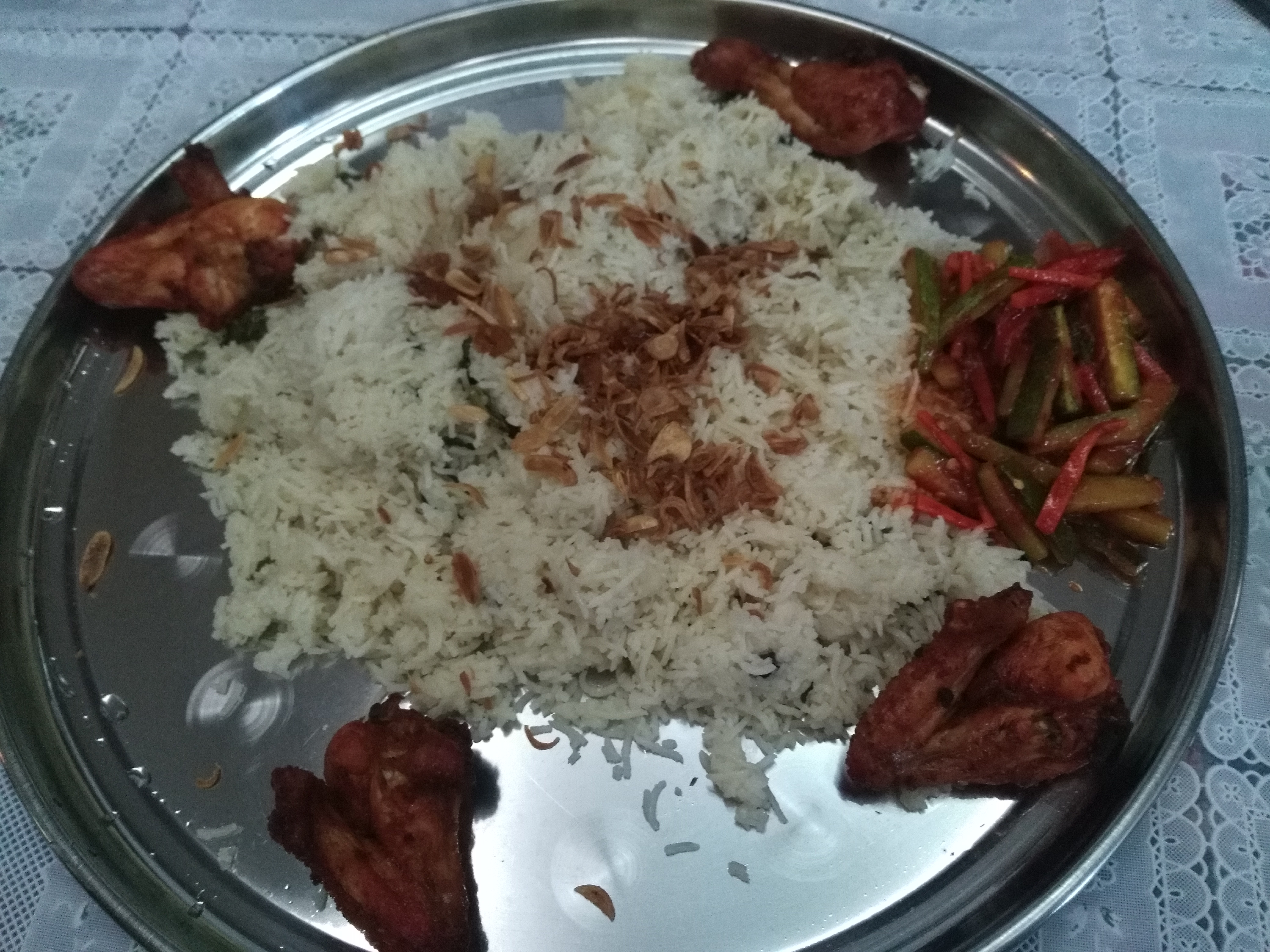 Chicken w/ rice, sunnah style.