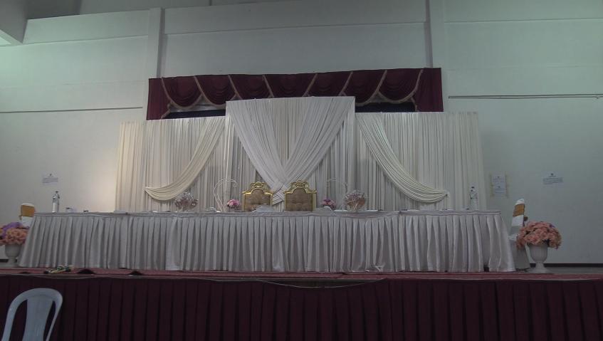 Bride and groom seating area.