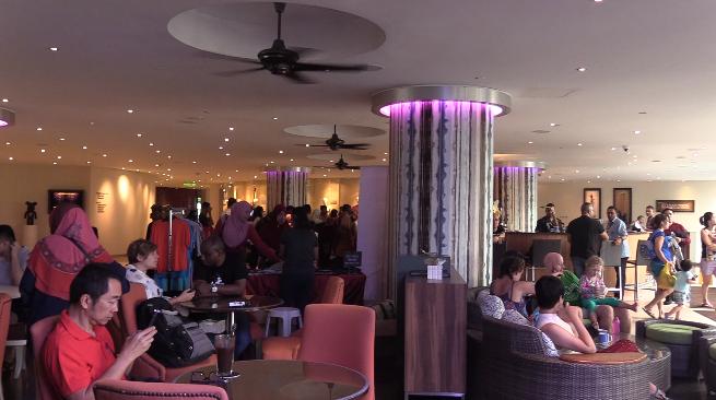 Inside of the Hard Rock hotel during the Penang Island Jazz Fest fringe stage performances.