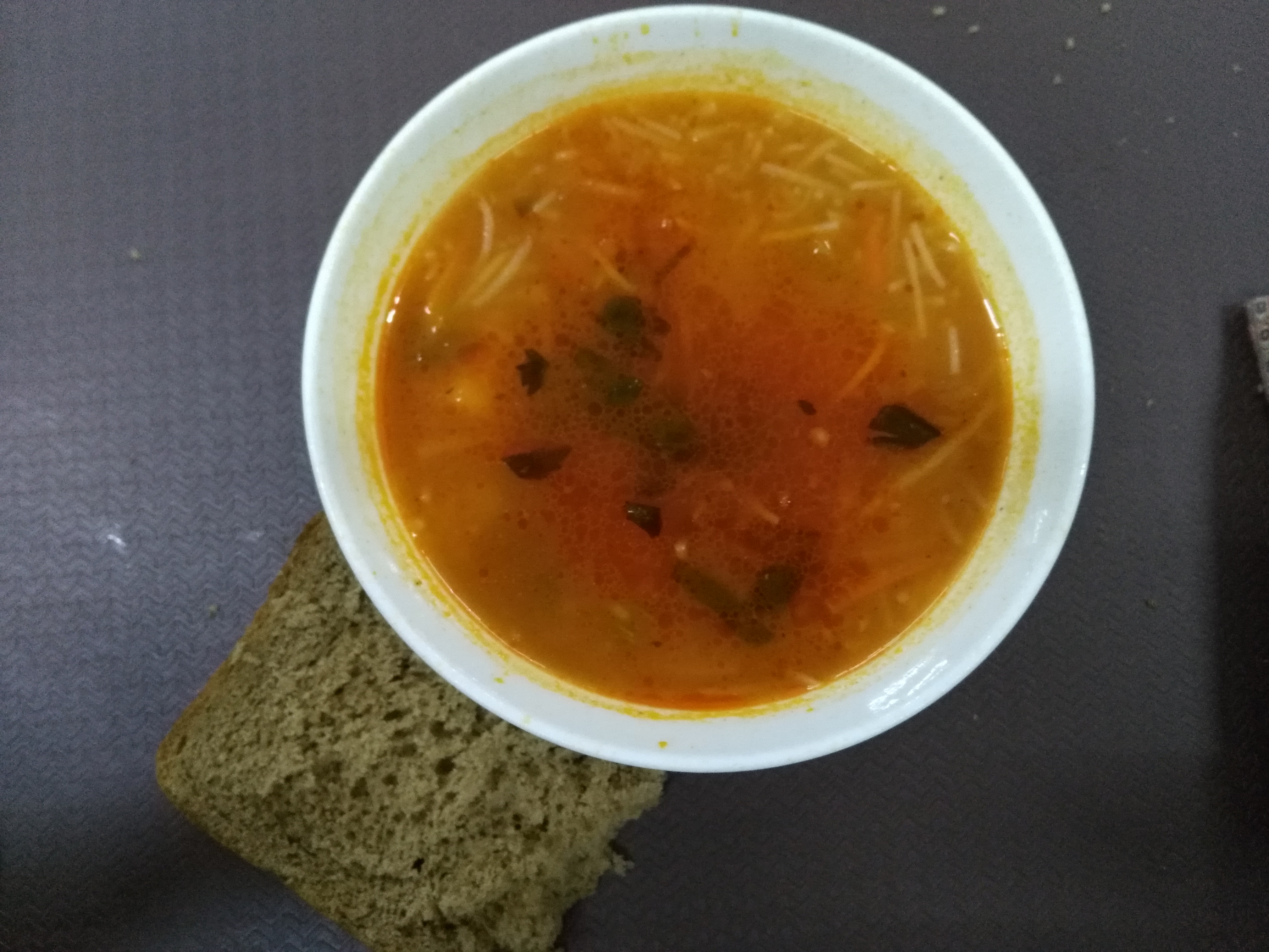 Sup lapsha (chicken noodle soup).