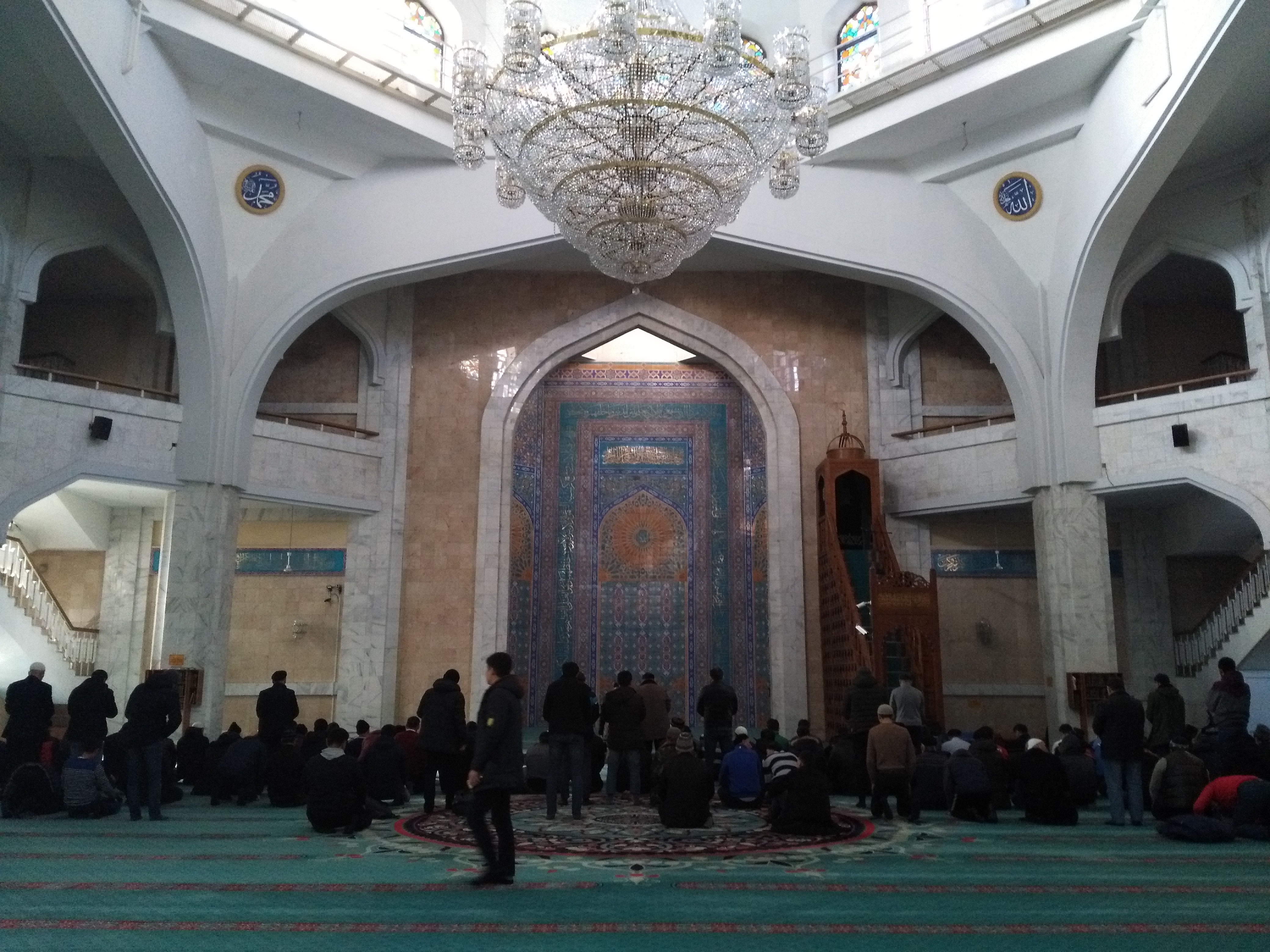 Inside Central Mosque Almaty.
