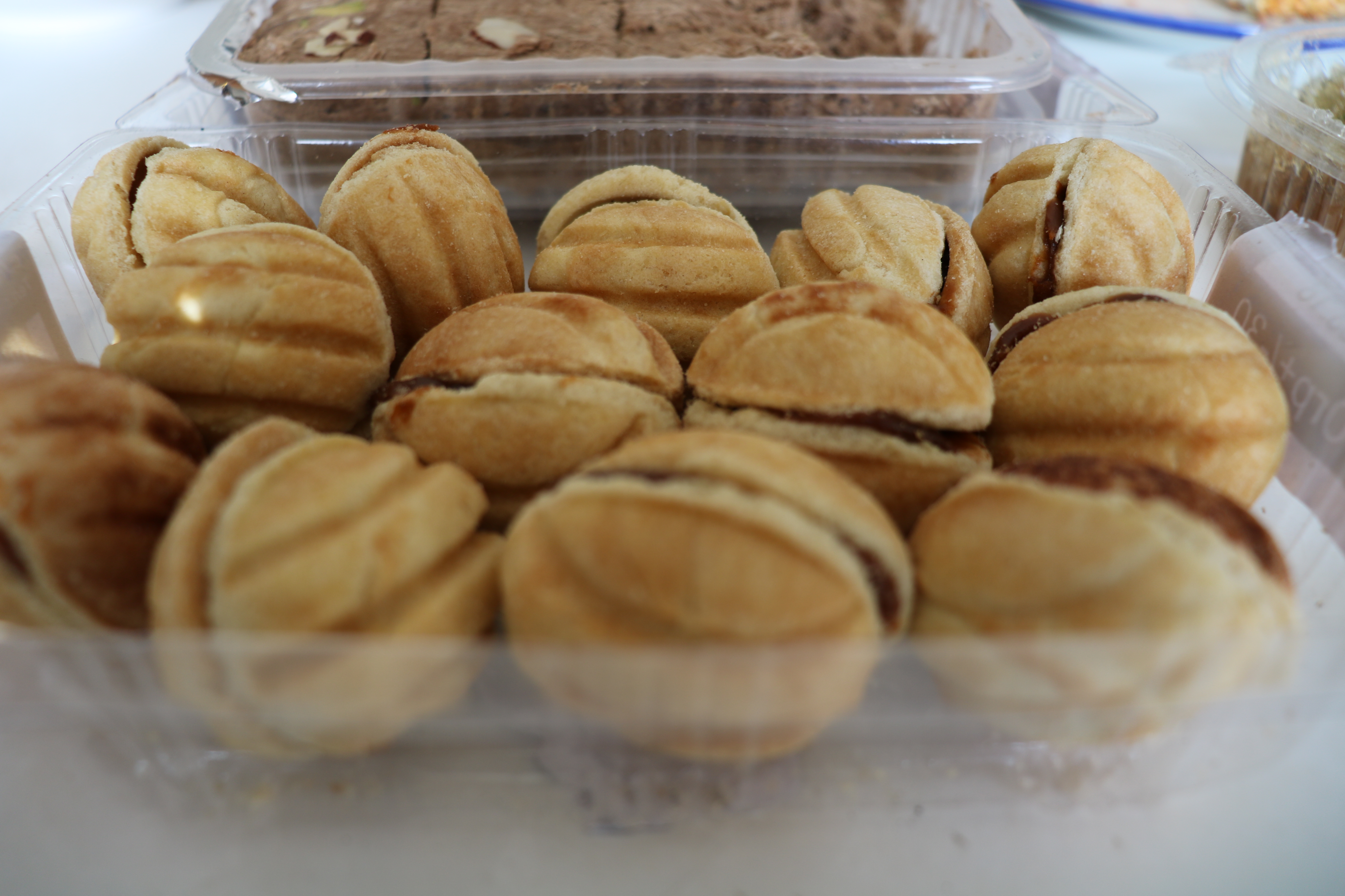 Oreshki, walnut shaped cookies.