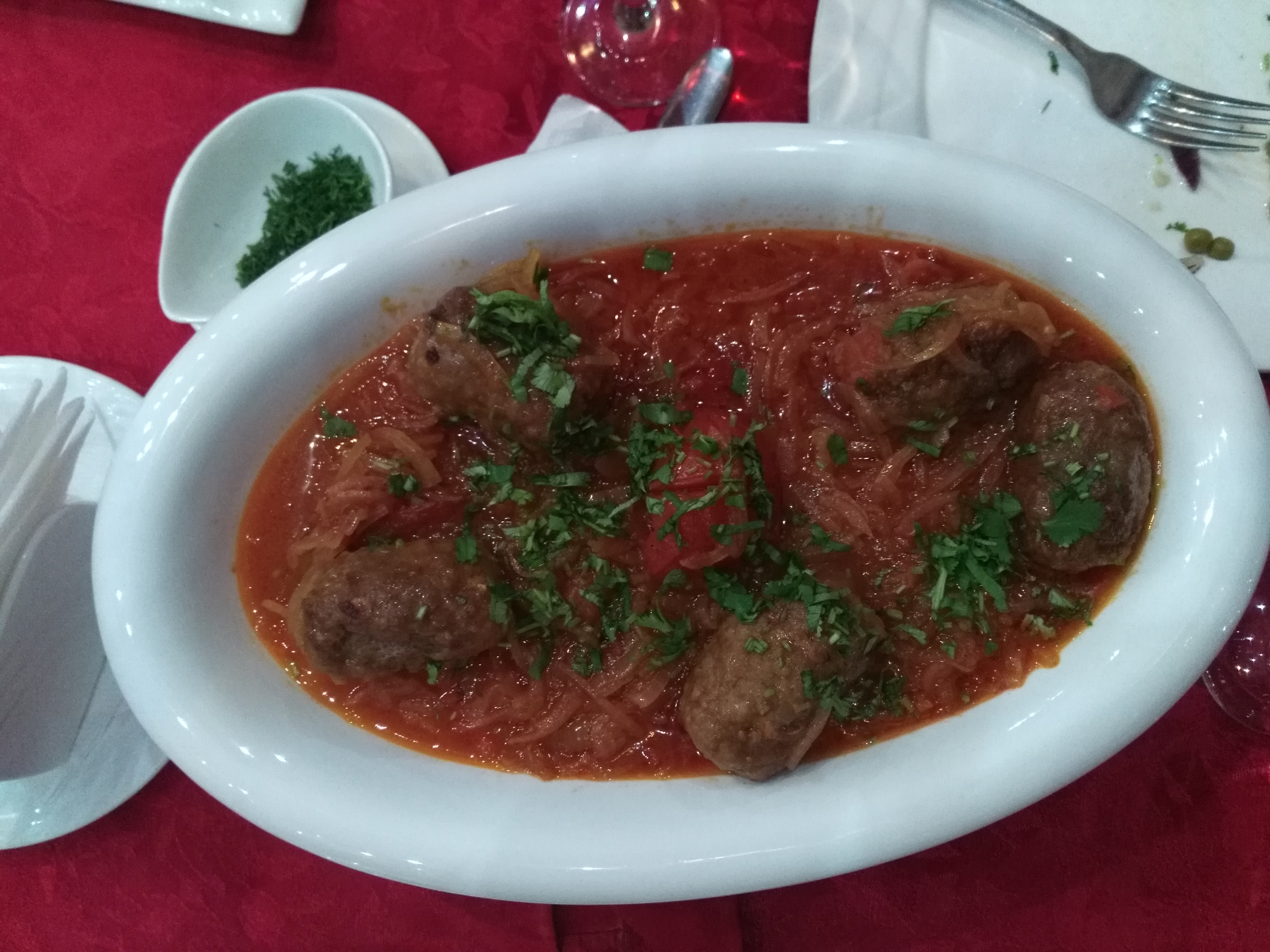 Delicious meatballs (also forgetting the name).
