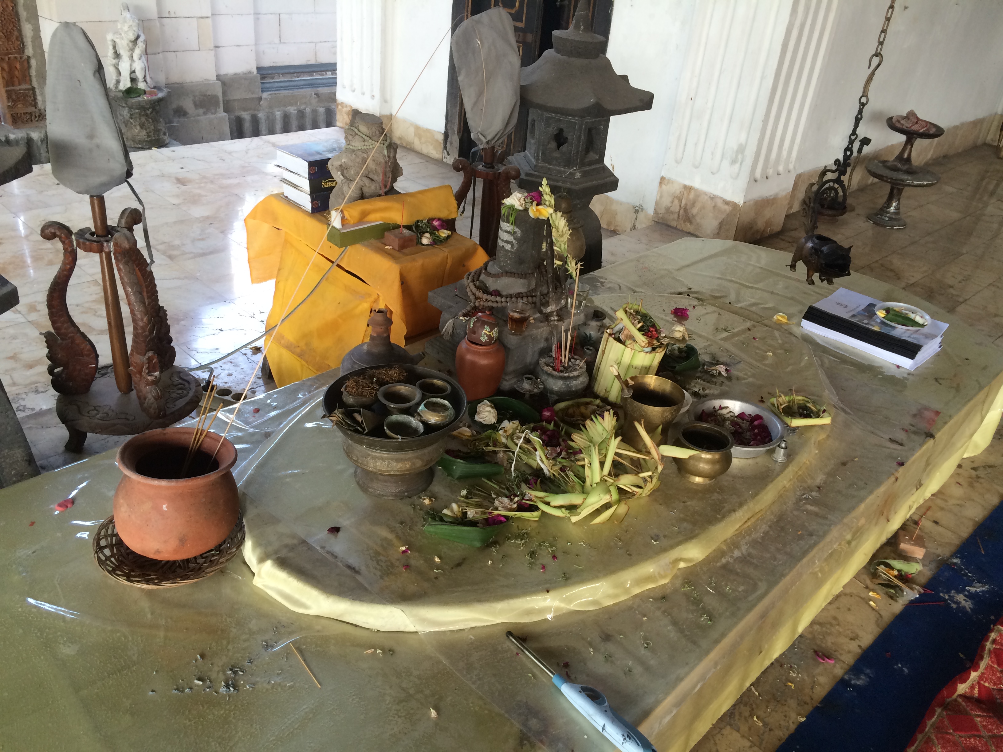 Materials for ritual/prayer. 