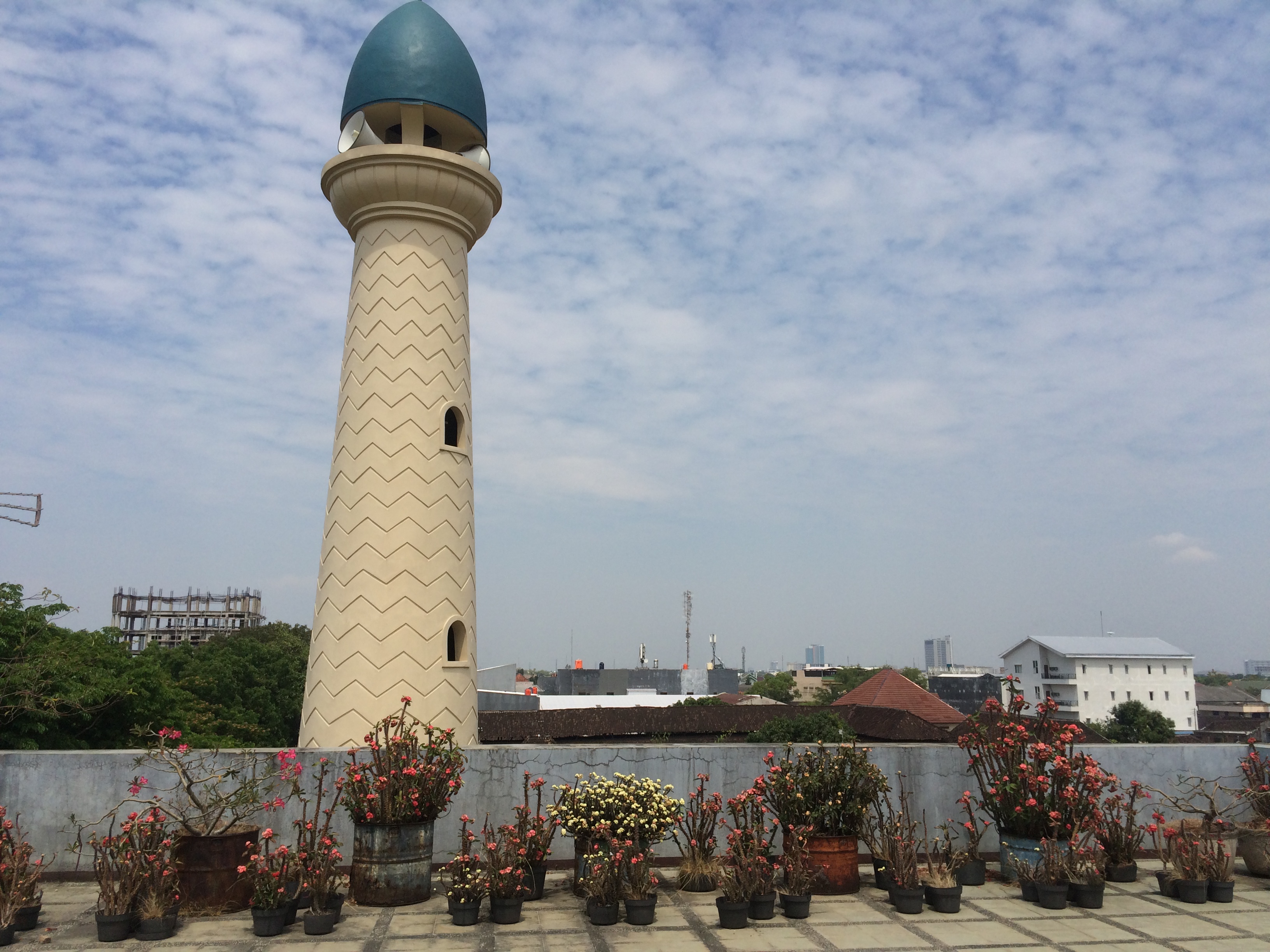 One of two minarets at Masjid Riyadh Solo
