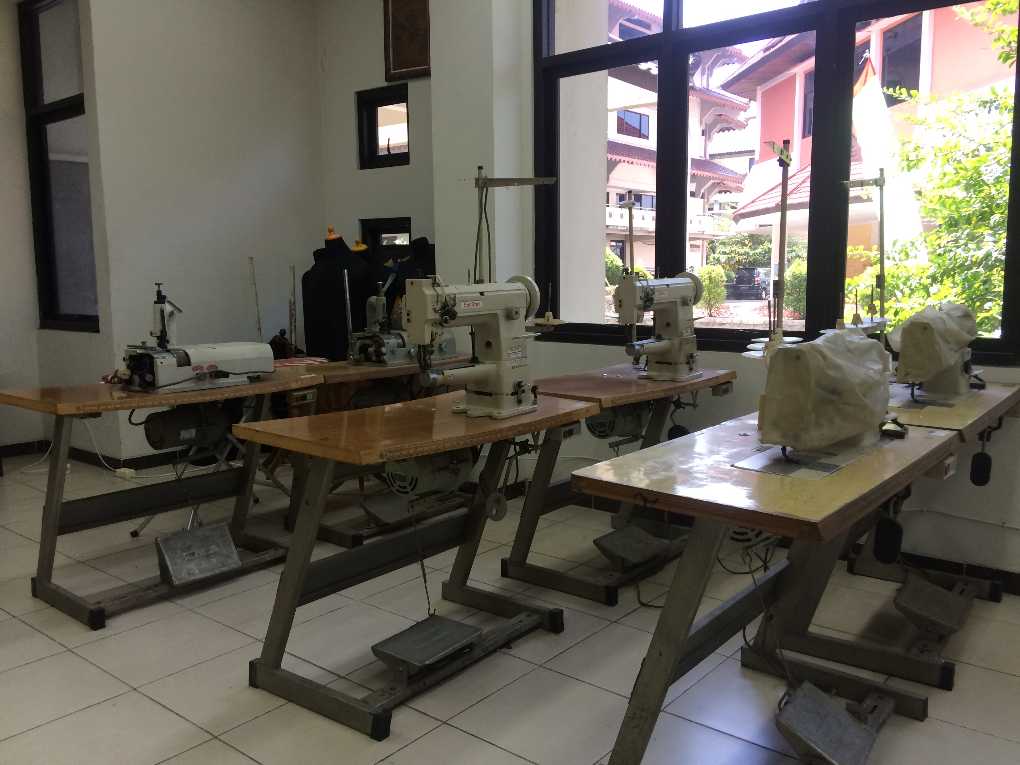 One of the classrooms/workshops for wayang construction at ISI Surakarta Campus II.