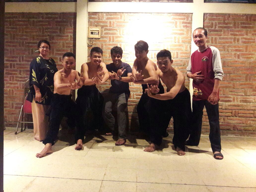 Panji's group and I posing after the performance.